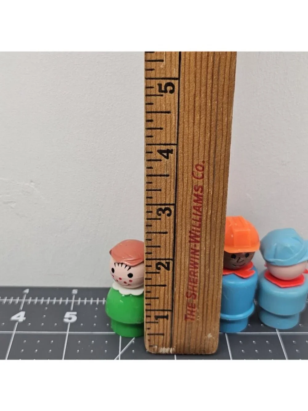 Vintage Fisher Price Little People Lot 3 Figures Construction Worker Boy Plastic